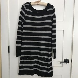 Kaisely Striped Sweater Dress